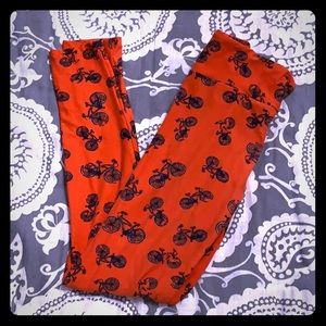 LulaRoe Bicycle Print one size leggings